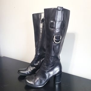 Franco Sarto black knee-high boots